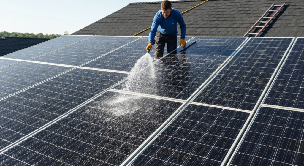 zonnepanelen schoonmaken